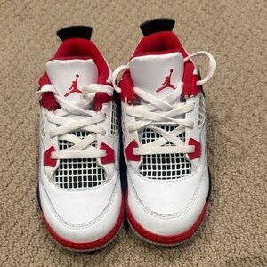 Nike Kids White and Red Sneakers